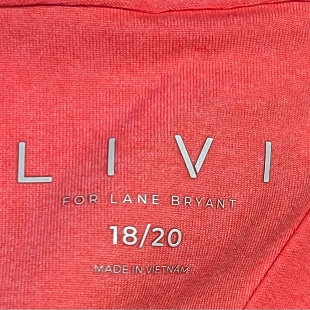 Lane Bryant Livi Coral Short Sleeve Hooded Top Size 18/20 - Picture 4 of 6